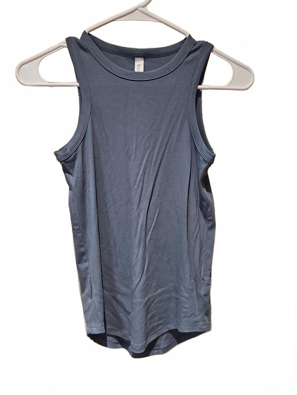 Bearded Goat Ribbed Tank Top Slate Blue Size XS